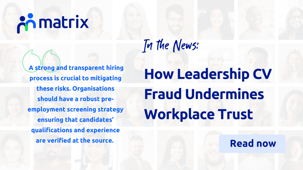 From the Top Down: How Leadership CV Fraud Undermines Workplace Trust