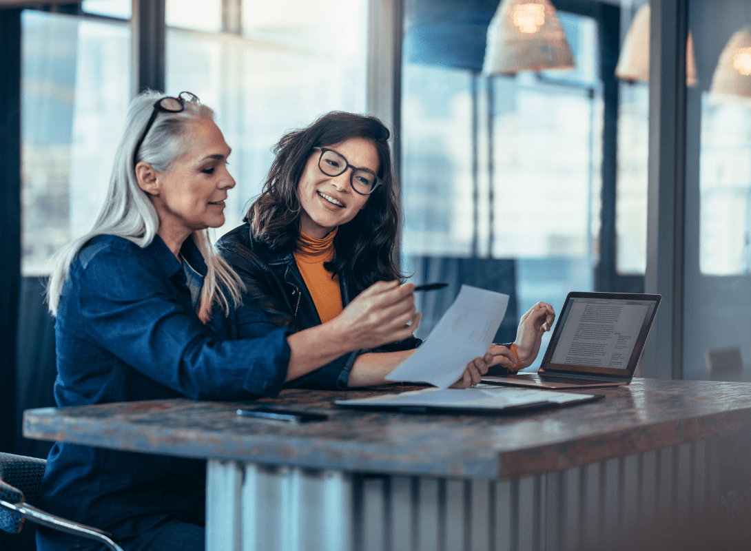 friendly colleagues collaborating