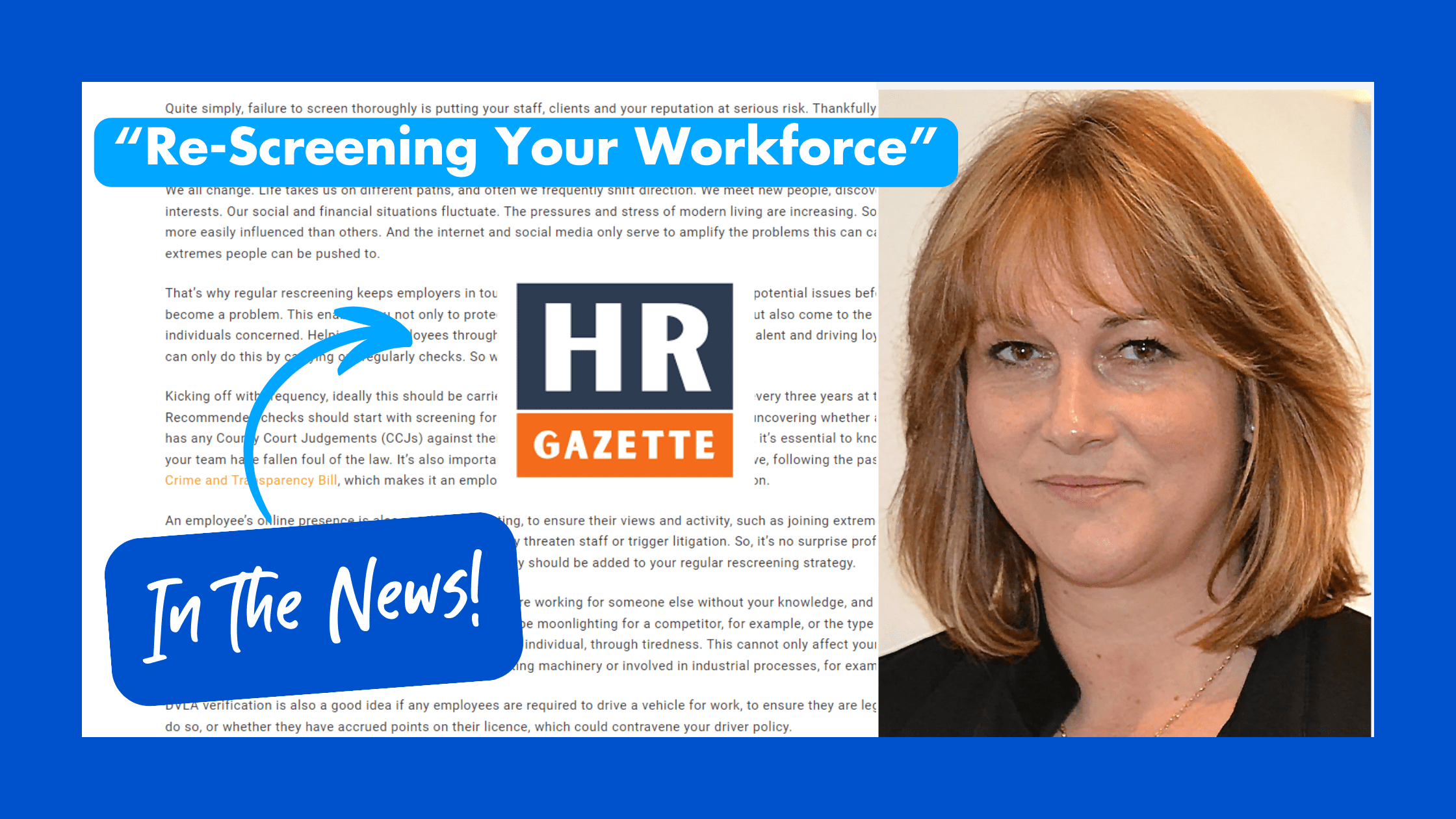 HR Gazette Covers: Re- Screening Your Workforce