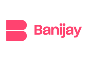 Red Banijay logo with stylised 'B' icon and company name in bold letters on a white background.