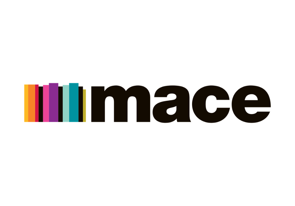 Mace logo with four colourful vertical bars followed by the word 'mace' in black font.