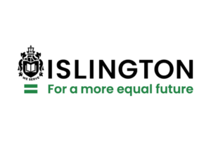 Logo featuring the phrase "For a more equal future" in green text beside a minimalist icon.