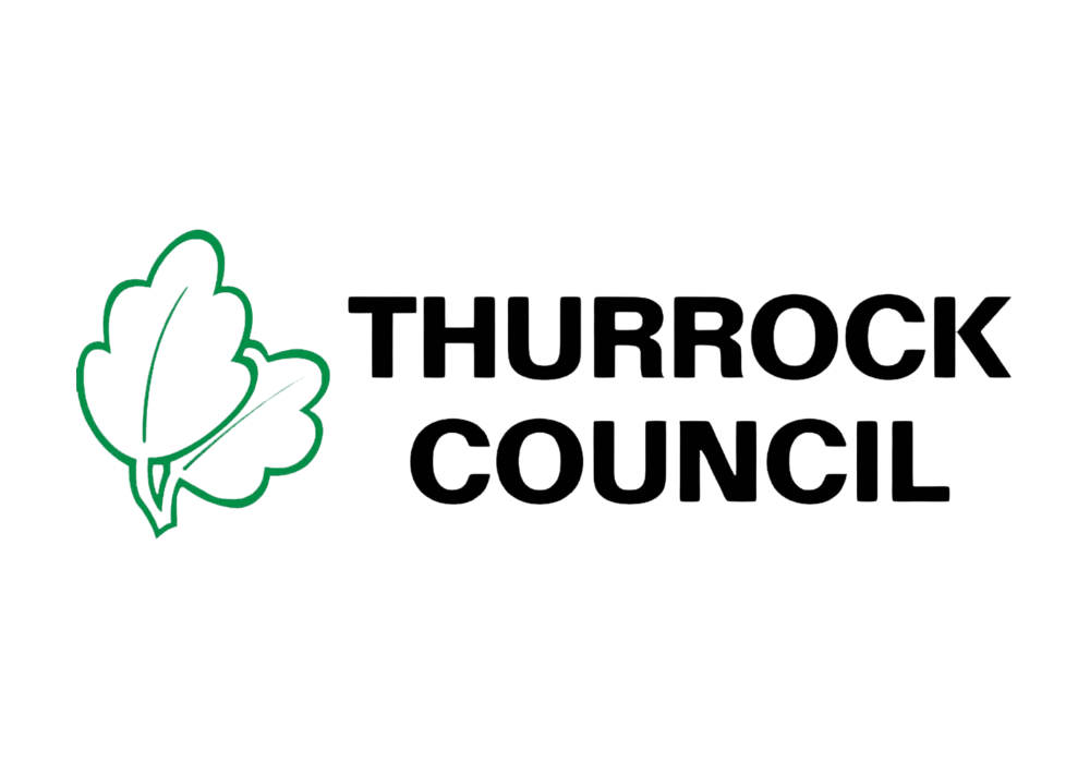Logo of Thurrock Council featuring a green oak leaf design.